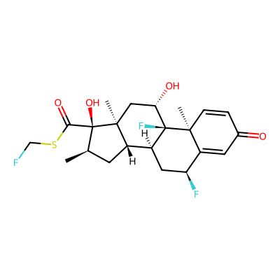 Chemical structure of Fluticasone