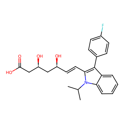 Chemical structure of Fluvastatin