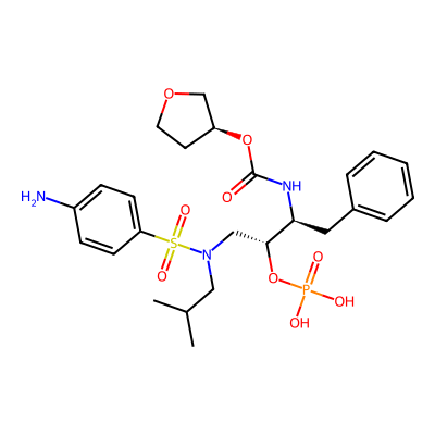 Chemical structure of Fosamprenavir