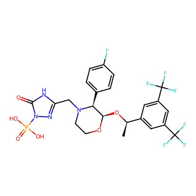 Chemical structure of Fosaprepitant