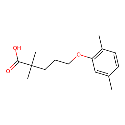 Chemical structure of Gemfibrozil