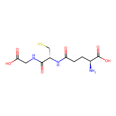 Chemical structure of Glutathione
