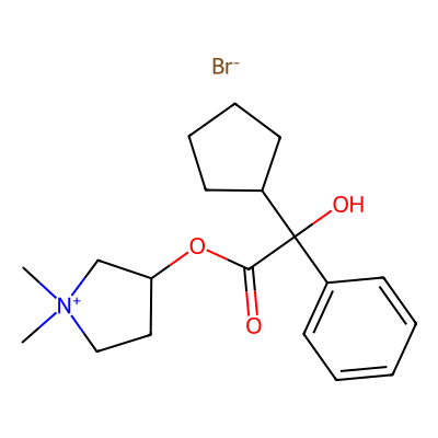 Chemical structure of Glycopyrronium Bromide