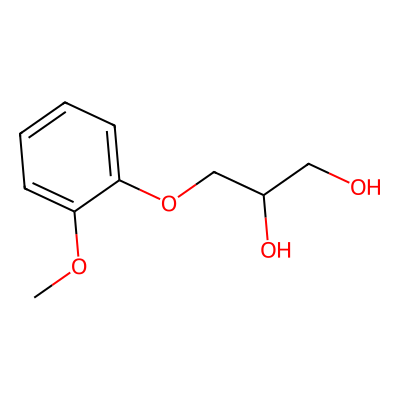 Chemical structure of Guaifenesin