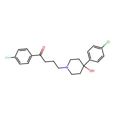 Chemical structure of Haloperidol