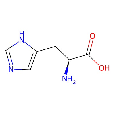 Chemical structure of Histidine