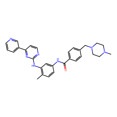Chemical structure of Imatinib