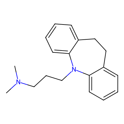 Chemical structure of Imipramine
