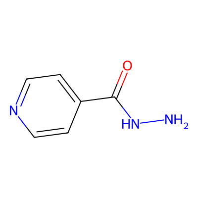 Chemical structure of Isoniazid