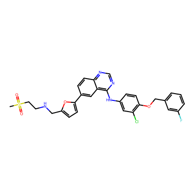 Chemical structure of Lapatinib