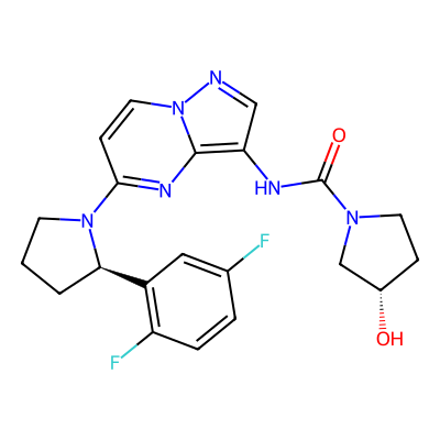 Chemical structure of Larotrectinib