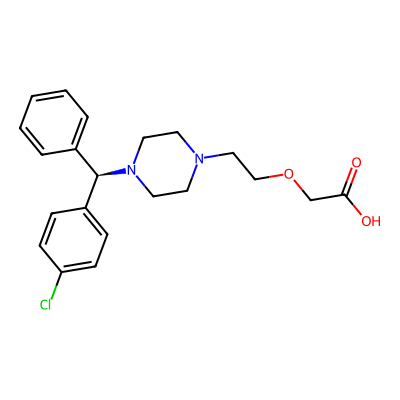 Chemical structure of Levocetirizine