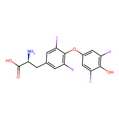 Chemical structure of Levothyroxine