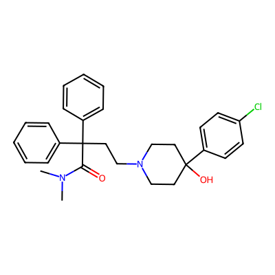 Chemical structure of Loperamide