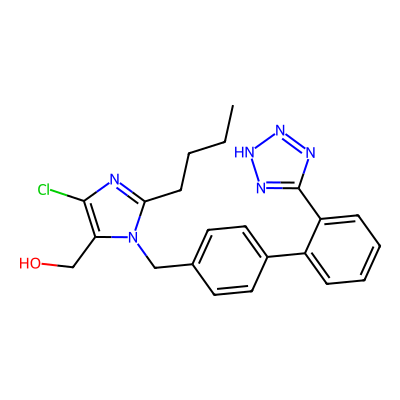 Chemical structure of Losartan