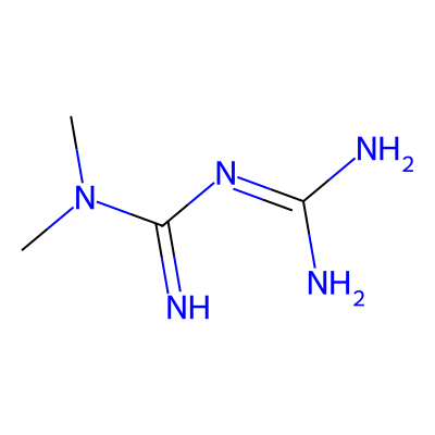 Chemical structure of Metformin