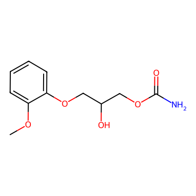 Chemical structure of Methocarbamol