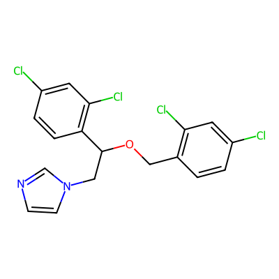 Chemical structure of Miconazole