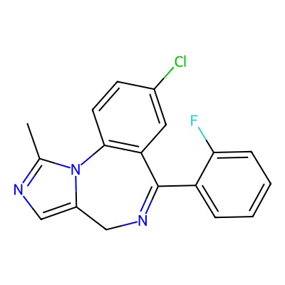 Chemical structure of Midazolam