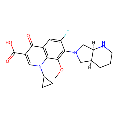 Chemical structure of Moxifloxacin