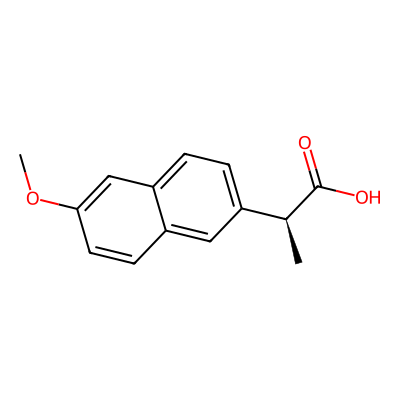 Chemical structure of Naproxen