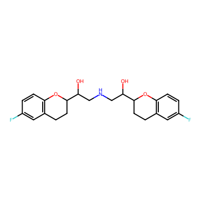 Chemical structure of Nebivolol