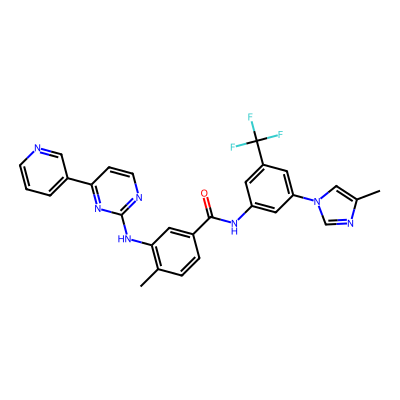 Chemical structure of Nilotinib