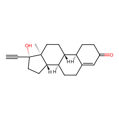 Chemical structure of Norethisterone