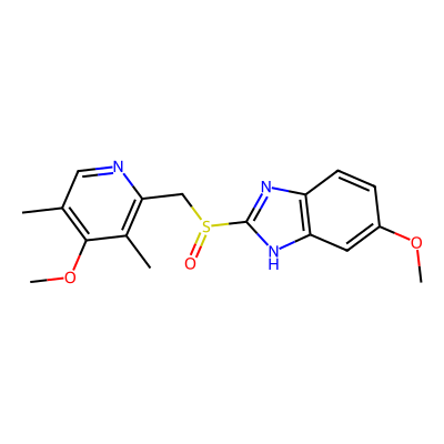 Chemical structure of Omeprazole