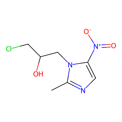 Chemical structure of Ornidazole
