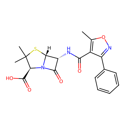 Chemical structure of Oxacillin