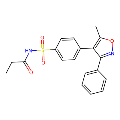 Chemical structure of Parecoxib