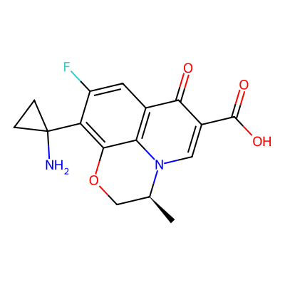 Chemical structure of Pazufloxacin