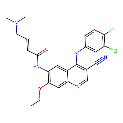 Chemical structure of Pelitinib