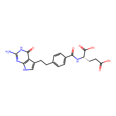 Chemical structure of Pemetrexed