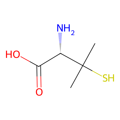 Chemical structure of Penicillamine