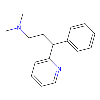 Chemical structure of Pheniramine