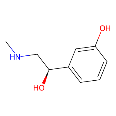 Chemical structure of Phenylephrine
