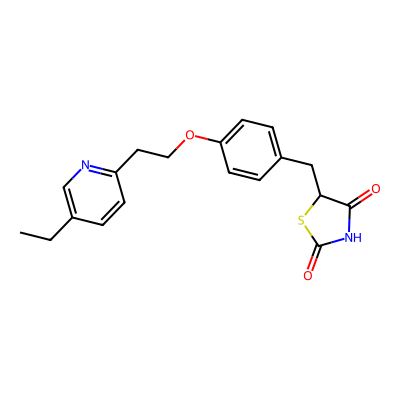 Chemical structure of Pioglitazone