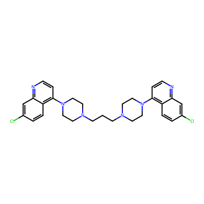 Chemical structure of Piperaquine