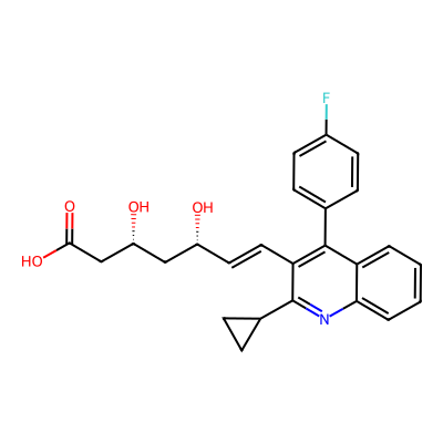 Chemical structure of Pitavastatin