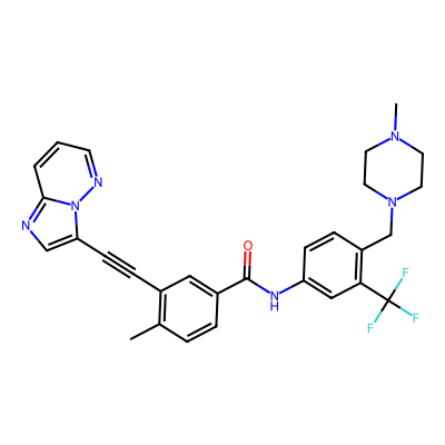 Chemical structure of Ponatinib