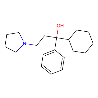 Chemical structure of Procyclidine