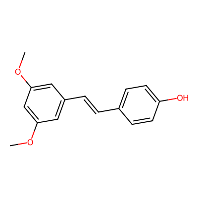 Chemical structure of Pterostilbene