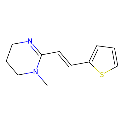 Chemical structure of Pyrantel
