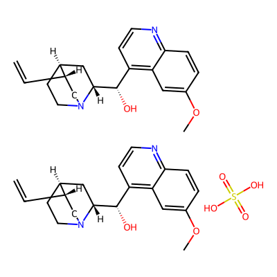 Chemical structure of Quinidine Sulfate