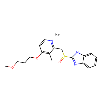 Chemical structure of Rabeprazole Sodium