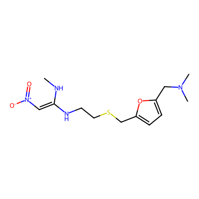Chemical structure of Ranitidine
