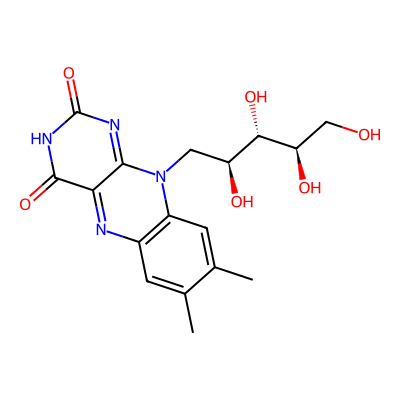 Chemical structure of Riboflavin