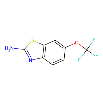 Chemical structure of Riluzole